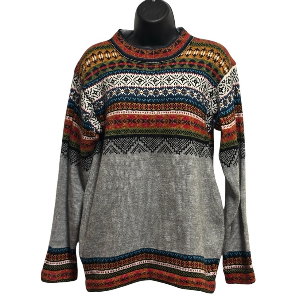 Multicolor Norwegian Style Patterned Sweater